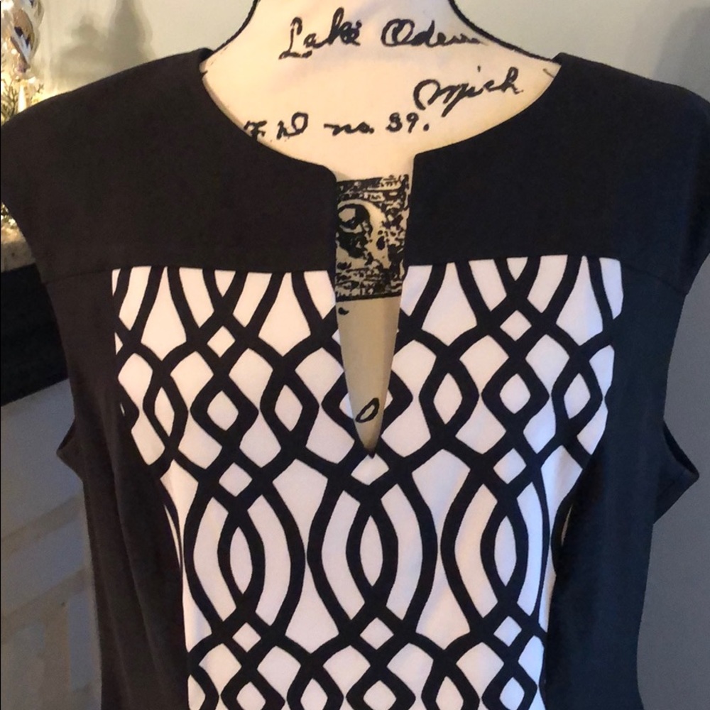 Black and White Sheath Dress